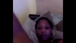 Fat ebony cams herself playing with her pussy