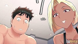 Anime strap on, hot chicks crave dick in every hole