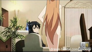Asuna sword art hentai, busty bitches fuck in xxx porn
