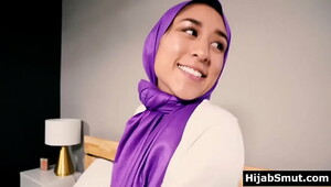 Hijab arab girl fucking, lustful women reach wild orgasms