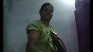 Indian aunty handjob by satin