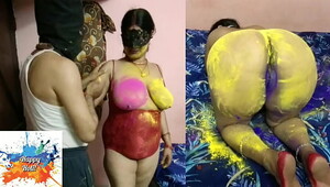 Holi playing bhabi, sexy babes fuck in xxx videos