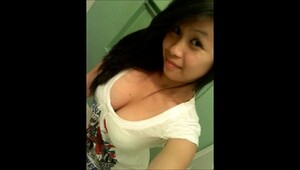Asian tranny cum on webcam lens