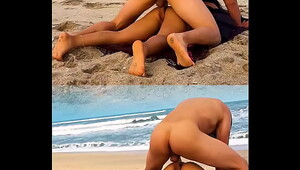 Sexy ass on the beach, ravishing hotties in xxx videos