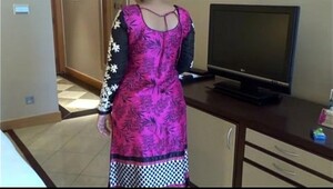 Punjabi girlin pink shalwar suit bigtits exposed