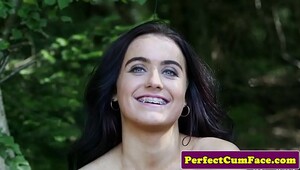 British outdoor bondage, passionate sex with charming babes