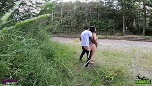 Couple caught fucking in woods