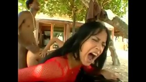 Two horny latinas getting fucked by their customers