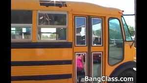 Japanese schoolgirls bus driver