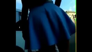 Upskirt videos in a waiting bay