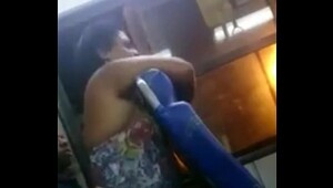 Woman having multiple orgasms on bus
