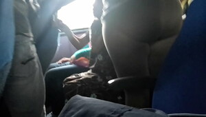 Encoxada groping ass in bus