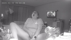 Hidden cam caught teen girl masturbating