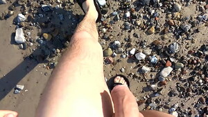 Caught sunbathing nude, kinky babes fuck in hot clips