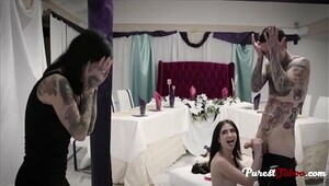 Xvideosalt87com bride groom and maid of honor join for some sex
