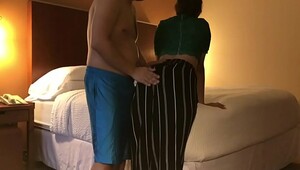 Cheating wife in hotel room bent over