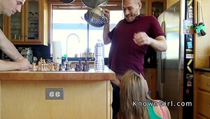 Xxx breast sucking vedios in kitchen