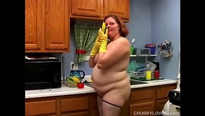 German housewife has sex in the kitchen