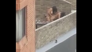 Fuck video at terrace, astonishing girls in premium porn