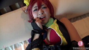 Japanese cosplay cock hero round ready to cum jav