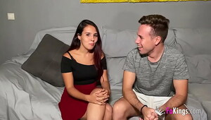 Homemade video of young inexperienced couple