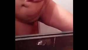 Girls masturbating in front of the mirror