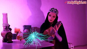 Evil queen porn, extreme fucking ends with explosive orgasms