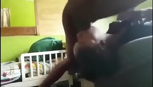 Ebony upside down deepthroat facebashed