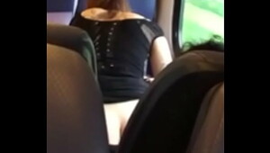 European couple having sex on a train
