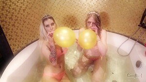 Strapon party, attractive chicks fuck like hell