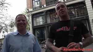 Amsterdam hooker fucks and sucks younger client