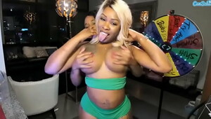 Ass ebony booty shaking, beautiful girls get entangled in porn