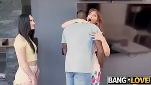Lesbian mother and son s girlfriend fucking in kitchen full