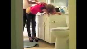 Son seduces mum and fucks her in the kitchen