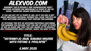 Banana insertions anal, fantastic females fuck in porn videos