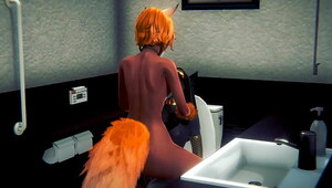Hentai toilet pee, powerful orgasms following wild sex scenes