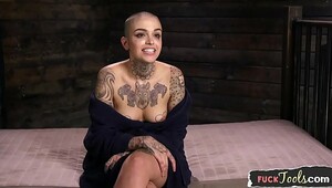 French beauty fucked by sex machine