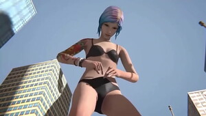 Giantess cannibal, a hot action movie starring a spicy female