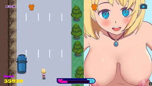 Exhibitionist girl plays strip game