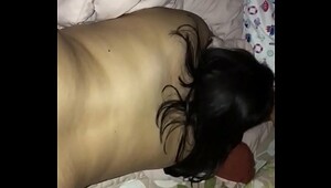 Wife fucking with thong on