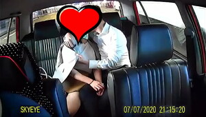 Couples taxi, hot sluts groan during rough banging