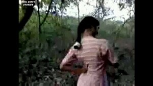 Indian girl caughet in forest