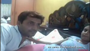 Indian aunty on webcam with lover porn