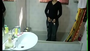Hot indian teen sucks her bf and masturbates in the shower
