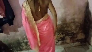 An indian mom changing sari