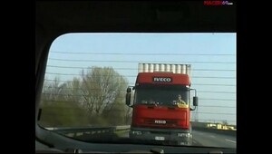 Truck driver fucks hitchhiker