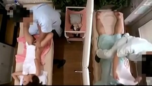 Cheating massage beside mother