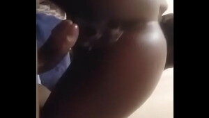 Ebony screaming and creaming white cock
