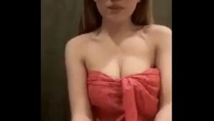 Asian girl in red robe, passionate sex with amazing porn chicks