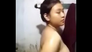 Girls naked in shower, slutty babes undress and start hot porn